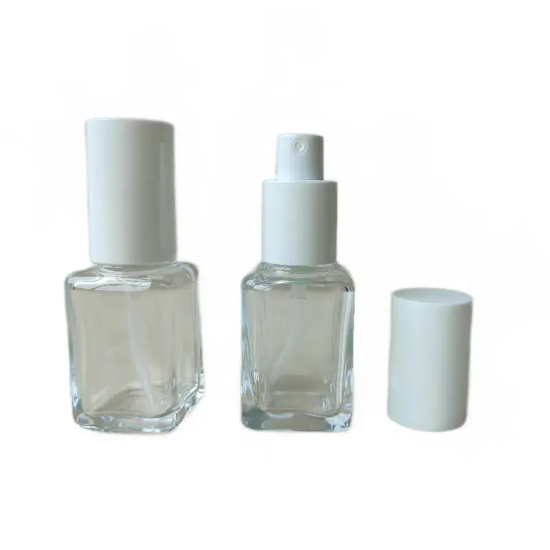 Botol parfum Rumah bentuk persegi 30ml, botol semprot kosmetik, botol parfum untuk minyak esensial