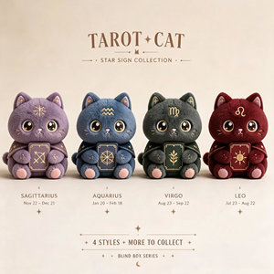 Funboxes Figurines de chat en peluche mignonnes et moelleuses à personnaliser, Boîte mystère DIY, Cadeaux d'anniversaire, Thème Mythologie et Tarot - Product Image 2