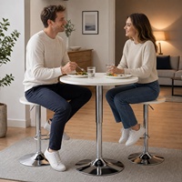 Table de bar de haute qualité, blanche ou noire au choix, design simple et créatif avec fonction de levage, pour usage commercial, pub, salle à manger, extérieur et hall.