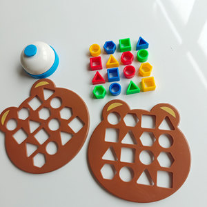 <b>Mini</b> Bear Matching Game Geometric Shapes Plastic Puzzle For Children 3-6 Years <b>Old</b> Montessori Math Toy - Product Image 4