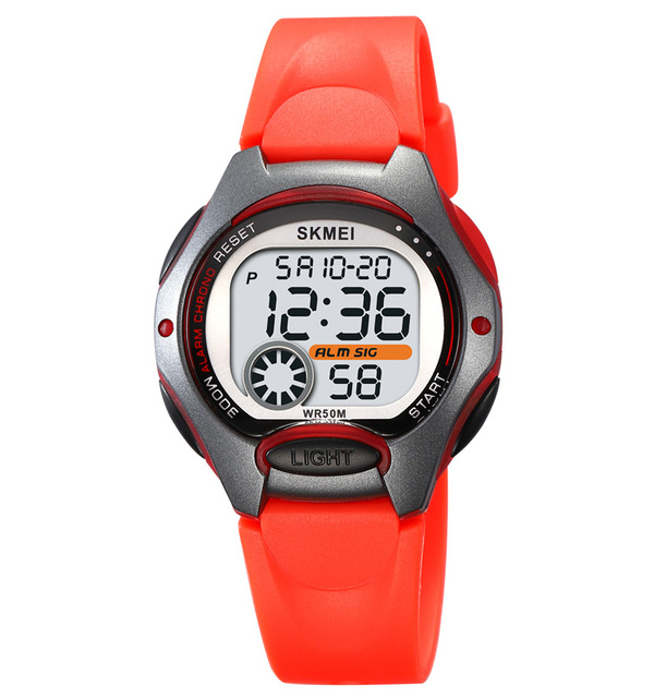 SKMEI 2129 Digital Kids Watch TPU Strap Waterproof 50M with LED Light for Boys and Girls