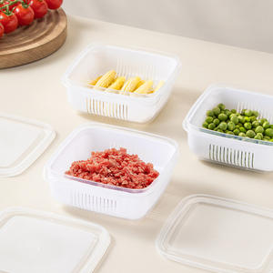 Contenedor de Almacenamiento de Alimentos Cuadrado de la Tienda de la Fábrica Jiangquan, con Tapa Hermética con Clip para Refrigerador, para Cebolla, Ajo y Jengibre - Product Image 5