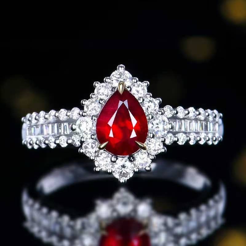 Bague en diamant rubis naturel