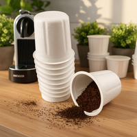Capsules de café K-Cup vides biodégradables, jetables, écologiques, portables, pour le camping, dosettes d'espresso fabriquées à partir de bagasse de canne à sucre