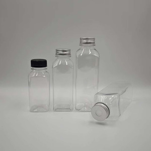 Yigao Bottiglia Quadrata in PET per Succhi 250ml 350ml 500ml, Contenitore Vuoto per Bevande con Tappo a Vite, Barattolo per Alimenti di Grado Alimentare - Product Image 3