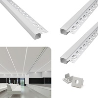 Nouveau modèle 079 LED en alliage d'aluminium série 6000, profilé pour plafond en plâtre 35*14mm, montage en surface, personnalisable argent/noir pour cloison sèche