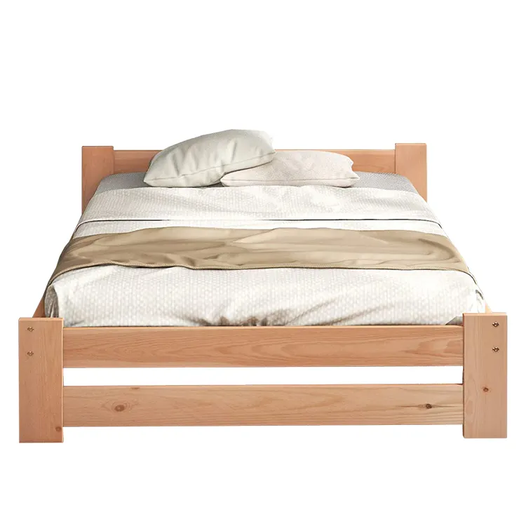 DU'Sノルディックベッドルーム家具モダン木製ベッド高品質無垢材ベッドデザイン