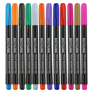 Textile Non Toxique Textil <span class=keywords><strong>En</strong></span> Gros 24 T-Shirt Art Couleur <span class=keywords><strong>Pour</strong></span> Enfant <span class=keywords><strong>Feutre</strong></span> Pointe permanent Tissu Marqueur Stylo - Product Image 1