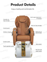 Chaise moderne européenne de spa et pédicure inclinable en fibre de verre sans tuyau Fauteuils de bain de pieds pour spa Nail Tech Pas de plomberie pour salon de manucure