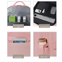 Sac de voyage antivol en polyester Oxford grande capacité, étanche, avec port USB, fermeture éclair, coussin d'air et compression sous vide – Stock limité à prix réduit