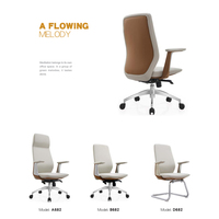 Chaise de bureau ergonomique de direction moderne de haute qualité, en cuir synthétique, hauteur réglable, base chromée, cadre en alliage d'aluminium - Meilleure qualité
