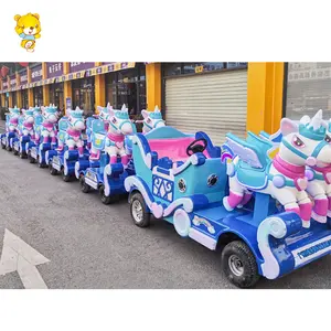 HAOJILE Shopping Mall Carousel Kids Ride Trackless Train Electric Outdoor Square Scenic Large Amusement Park Train