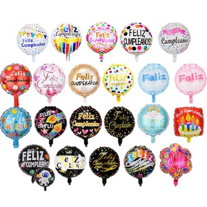 Globos de aluminio de forma redonda para Celebración de bebé, Globos de decoración para fiesta de cumpleaños y Baby Shower de 18 pulgadas - Product Image 1