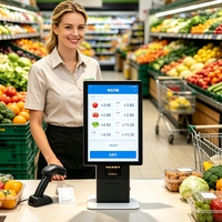 Nouveau design, kiosque de paiement en libre-service avec écran tactile Android de 23,8 pouces, imprimante et lecteur de code QR