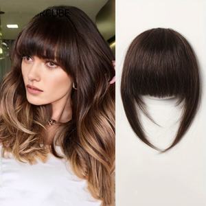 Shopee Export Supply parrucca per le donne con basette spesse, frangia dritta, pezzi di fronte naturale - Product Image 1