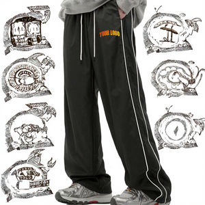 กางเกงจ็อกเกอร์ทรงตรงสีดำพิมพ์โลโก้ตามสั่ง มีกระเป๋า ผ้าโพลีเอสเตอร์/คอตตอน ใส่ได้ทั้งฤดูหนาวและฤดูร้อน ระบายอากาศได้ดี ยืดหยุ่น ทรงเรียบ - Product Image 3