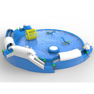 Glissière d'eau gonflable avec piscines Jouets d'eau de natation Piscines Parc aquatique gonflable - Product Image 1