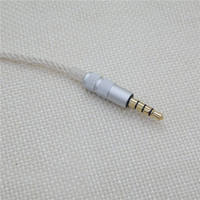 Câble d'écouteurs MMCX argenté à 8 cœurs de 3,0 mm avec microphone 1,2 m pour /Westone/Sonny SE215/SE535/SE325/UE900 et utilisation avec haut-parleur