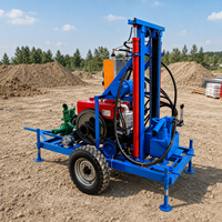 Machine de forage de puits d'eau pour pompes submersibles, avec trépan PDC pour trous de 6 pouces, pompe à boue et tiges de forage de 100 m