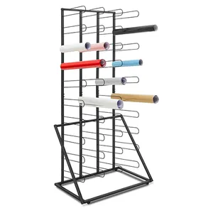 Rack de armazenamento de piso em vinil com suporte para 40 rolos de vinil