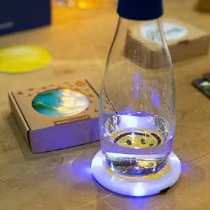 Sottobicchiere LED con Timer, Luce RGB Personalizzabile, Promemoria per Bevande, Impermeabile, Ecologico, Vendita all'Ingrosso, Regali Aziendali, Promozioni, Feste - Product Image 2