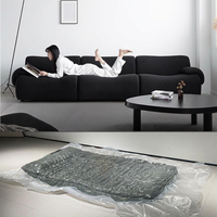 Canapé modulaire Cloud Chunky en tissu polaire compressé, fauteuil de sol à profil bas, emballé sous vide, pour salon, personnalisable