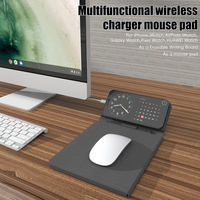 Bloc-notes multifonctionnel pour réunions de bureau, bloc-notes LCD avec chargeur sans fil, support pour téléphone, écouteurs, pratique