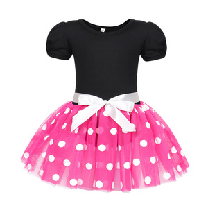 <span class=keywords><strong>Vestito</strong></span> Tutu per ragazze Minnie Mouse con fascia a pois abiti da principessa Cosplay per feste di compleanno per bambini e carnevali di Halloween - Product Image 2