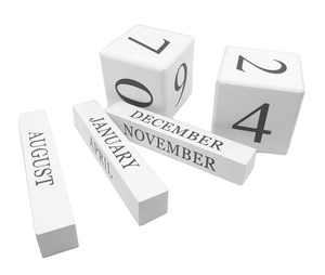 Bloques de escritorio de madera hechos a mano calendario perpetuo para decoración de la oficina en el hogar - Product Image 2