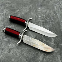 Vente en gros de couteaux à lame fixe en cuir à manche en bois tranchant de haute dureté couteau à boeuf de survie Camping chasse randonnée
