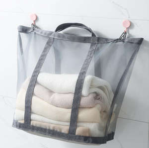 Lightweight Camping Handbag <b>Mesh</b> Beach <b>Bag</b> Folding <b>Laundry</b> Hamper for Clothing Cosmetics - Product Image 3
