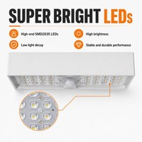 Lampe murale solaire étanche IP65, haute luminosité, détecteur de mouvement, garantie 3 ans, lampe solaire extérieure imperméable