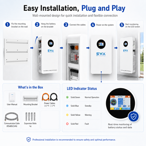 Système de stockage d'énergie solaire mural LiFePO4 51,2V 100Ah 200Ah 280Ah 314Ah 5kWh 10kWh 16kW, batterie lithium ESS pour la maison - Product Image 3