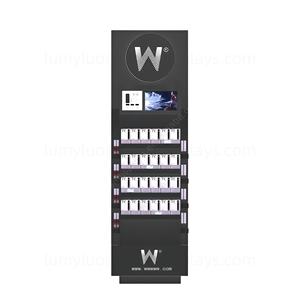 Présentoir sur pied en bois avec écran tactile LCD intelligent, système de poussée et éclairage LED pour la vente de cigarettes - Product Image 3