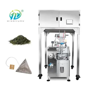 Automatic Filter Paper Inner and Outer Sachet Triangle Nylon Tea Bag Packing Machine/pyramid tea bag packing machine