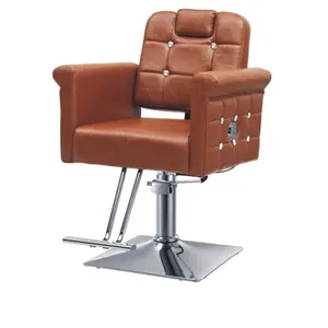 Siman moda ucuz vintage özel saç kesimi hidrolik pompa kaldırma kuaför mobilyası kahverengi berber bayan şekillendirici sandalye