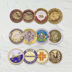 Monedas de desafío personalizables de latón de 28 mm, chapadas en plata en frío, con esmalte suave 3D, promocionales, artesanales de metal, regalo conmemorativo, arte. - Product Image 1