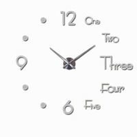 2022 Haupt dekoration stumm Acryl Aufkleber leuchtende DIY Wanduhr