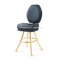 Chaise de bar à dossier haut en cuir, vente directe d'usine, atelier personnalisé, base en métal légère, usage commercial