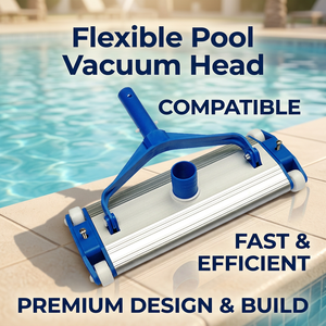 Venta caliente Durable Heavy Duty Ponderado 14 "Herramienta de limpieza <span class=keywords><strong>manual</strong></span> Limpiador de piscinas Cabezal de vacío de aluminio con ruedas y cepillo inferior - Product Image 6