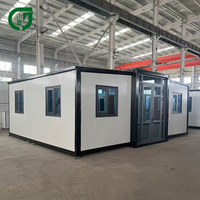 Modulaire moderne 20 pieds préfabriqué Miniature verre Mobile Office Ready-Made Kit Set Cabin Home-Container House for Bedroom Use