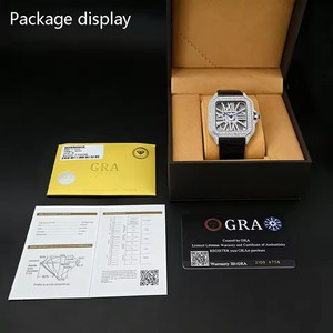 Montre GEZFEEL pour homme avec mouvement à quartz suisse Ronda, bracelet en cuir, étanche 5 ATM, verre saphir, moissanite ajourée – Idéale pour le dropshipping - Product Image 6