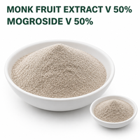 Extrait de Fruit du Moine en Poudre en Vrac, Qualité Alimentaire, Édulcorant Naturel, 50% Mogroside V Pur, Pour Adultes, Sans Gluten, Sans Produits Laitiers, Digestif