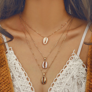 Wholesale Fashion Gold Silver Color Conch Shell <strong>Necklace</strong> for Women Stainless Steel Seashell Pendant Ocean Beach <strong>Boho</strong> Jewelry - Product Image 2