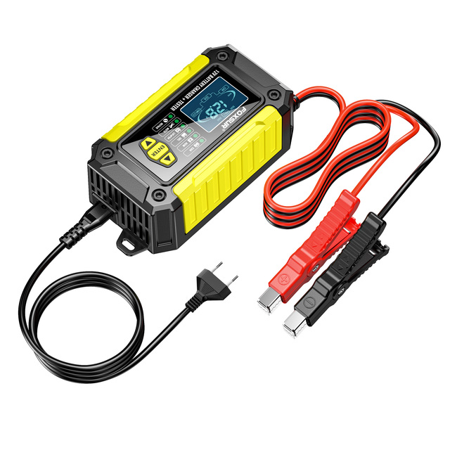 FOXSUR FTC-1206 Car Battery Charger 6V/12V 6A Portable Intelligent Automotive Battery Charger and 5-Stage Maintainer