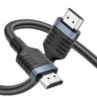 Câble 2.1 tressé 8K Ultra HD haute vitesse 48 Gbps plaqué or pour téléviseur, moniteur, projecteur, ordinateur 60 Hz 120 Hz