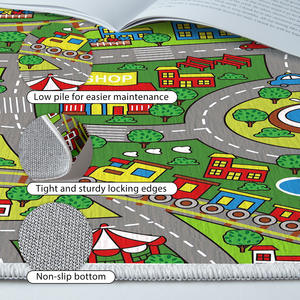 Tapis pliable pour enfants, rectangulaire, antidérapant, tapis d'éveil pour chambre à coucher et aire de jeux - Product Image 1