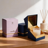Cajas Rígidas de Papel con Inserto para Regalos de Boda, con Logotipo Personalizado, Etiqueta Privada, Impresas con Tinta de Soya y Aroma a Vela