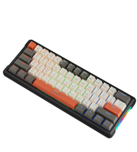 K610 RGB para juegos inalámbricos mecánicos con Bluetooth, 87 teclas, tres modos, enchufe caliente personalizado, interruptor de tecla de repuesto, juego de 61 modos - Product Image 1
