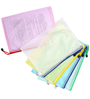 Portable PVC A4 papier stylo crayon livre sac de rangement fermeture éclair voyage fournitures de bureau travail étudiant école fichier sac